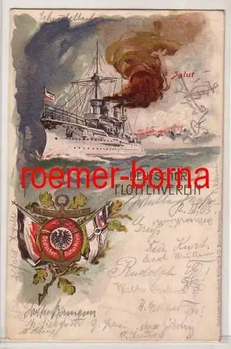 79933 Künstler Ak Deutscher Flottenverein Salut 1905