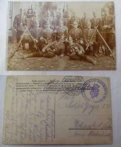 29615 Foto Ak Soldaten Grenadier Regiment Nr.100, 1914