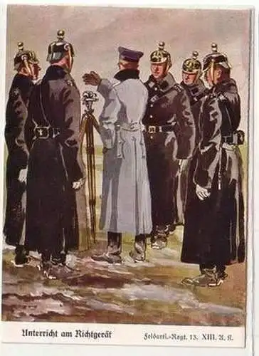 55977 Ak "Unterricht am Richtgerät) Feldartl.-Regiment 13 XIII.A.K. um 1930