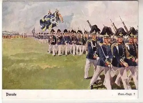 56091 Ak "Parade" Grenadier Regiment 7 um 1930