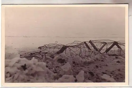 11627 Foto Ak Leski Polen Karpathen Stacheldrahtsperre im 2. Weltkrieg