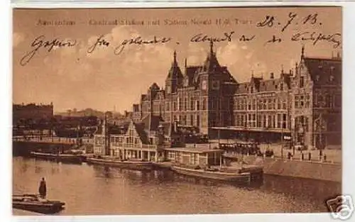 13042 Ak Amsterdam Niederlande Central Station 1913