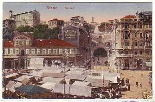 09327 Ak Trieste Italien Tunnel um 1910