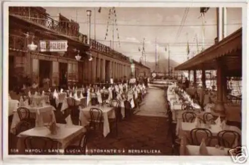 11647 Ak Napoli Santa Lucia Ristorante Bersagliera 1937