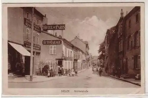 45503 Feldpost Ak Dieuze Mühlenstrasse Hotel 1916