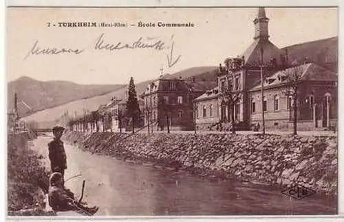 45475 Ak Turkheim im Elsass Ècole Communale um 1910