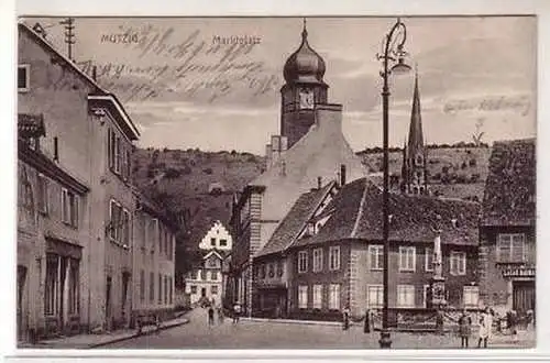 45679 Feldpost Ak Mutzig Elsass Marktplatz 1915