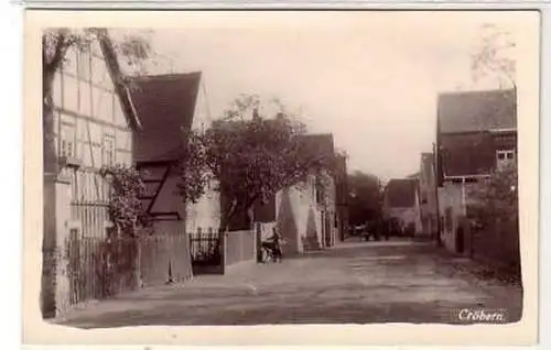 43074 Foto Ak Cröbern Strassenansicht um 1930