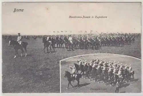 46021 Ak Borna Karabiniers Parade in Zugkolonne 1907