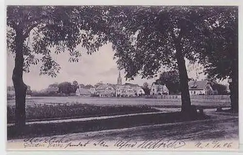 50261 Ak Gruß aus Niesky Stadtansicht 1908