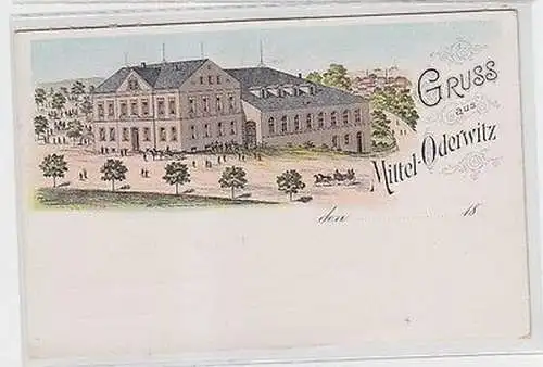 62012 Ak Lithographie Gruss aus Mittel Oderwitz um 1895