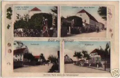 15407 Ak Gruß aus Pennrich Dorfstraße usw. 1910