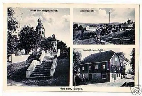 28711 Mehrbild Ak Nassau Erzgeb. Geschäftshaus usw. 1929