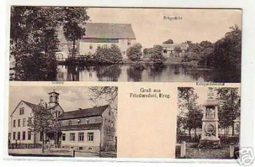 13261 Ak Gruß aus Friedersdorf im Erzgebirge 1933