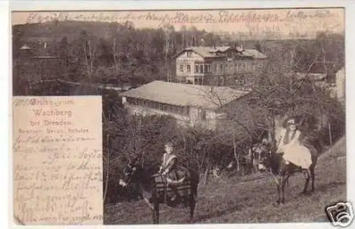 33582 Ak Gruß vom Wachberg bei Dresden 1904