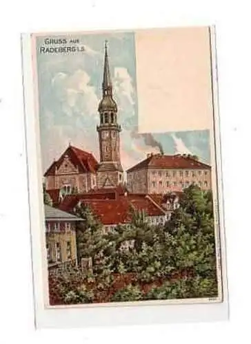 38261 Ak Lithographie Gruß aus Radeberg in Sa. um 1900