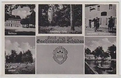 62597 Mehrbild Ak Gruß aus der Gneisenaustadt Schildau 1960