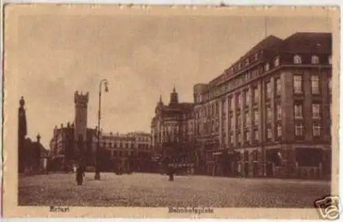 13317 Ak Erfurt Bahnhofsplatz 1924