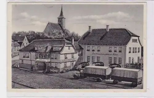 91276 Ak Hünfeld (Hessen) Gasthaus zum goldnen Adler 1937