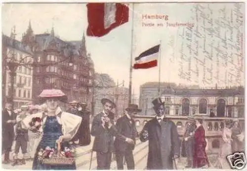 27102 Ak Hamburg Partie am Jungfernstieg 1905