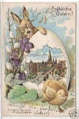 25895 Fröhliche Ostern Ak Lithographie Berlin 1908