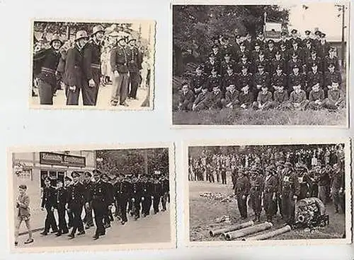 49648/4 Foto Feuerwehr Ausbildung in Niedersachsen um 1950