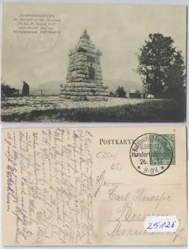 25126 DR Ganzsachen Postkarte PP27/ C200 100Jahrfeier Katzbachs Schlachtfeld 191