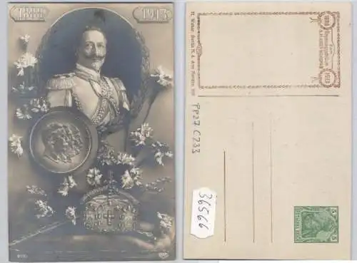 36566 DR Ganzsachen Postkarte PP27/ C233 Kaiser Wilhelm II Regierungsjubiläum191