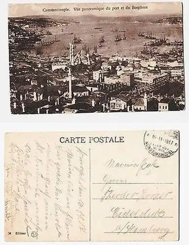 66282 Ak mit Feldpoststempel Türkei Feldpost Militär Mission Konstantinopel 1917