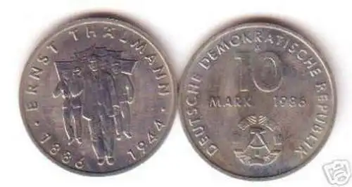 DDR Gedenk Münze 10 Mark Ernst Thälmann 1986