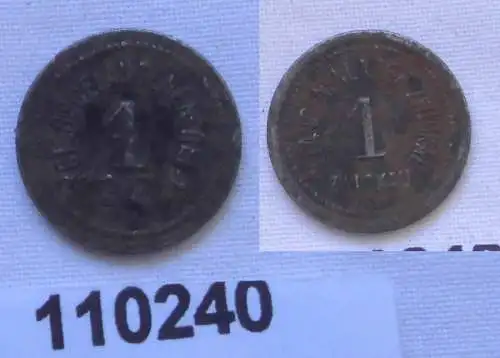 1 Pfennig Eisen Notmünze Gefangenenlager Zwickau ohne Jahr (110240)