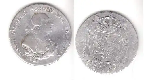 1 Taler Silber Münze Preussen 1797 B (110820)