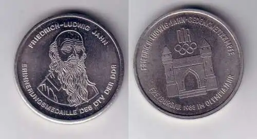 DDR Medaille Erinnerungsmedaille Friedrich Ludwig Jahn Freyburg / U. 1988