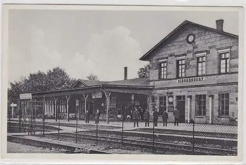 68366 Ak Siegersdorf Kreis Bunzlau in Schlesien Bahnhof 1939