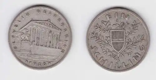 1 Schilling Silber Münze Österreich Parlamentsgebäude 1926 ss (154895)