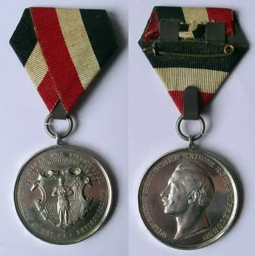 seltene Silber Schützen Medaille  Stassfurter Schützengilde 1898 (131511)