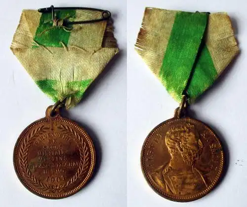 seltene Medaille Fahnenweihe des K.S. Militärverein Grosspötzschau 1901 (131664)