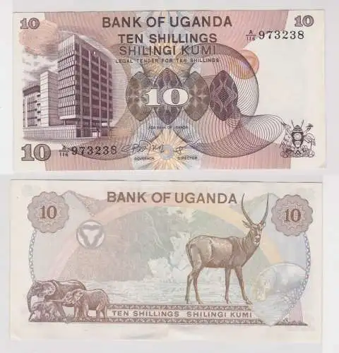 10 Shillings Banknote Uganda 1979 (162969)