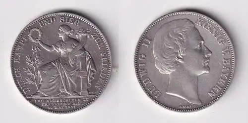 Schöne Silber Münze 1 Siegestaler Bayern 1871 f.vz (165555)