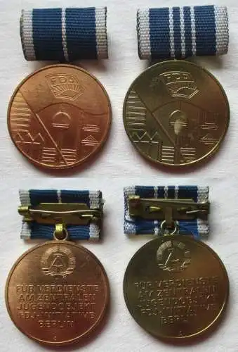 DDR Abzeichen Zentrales Jugendobjekt FDJ Initiative Berlin Bronze & Gold /149937