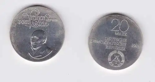 DDR Gedenk Münze 20 Mark Freiherr vom Stein 1981 (128884)