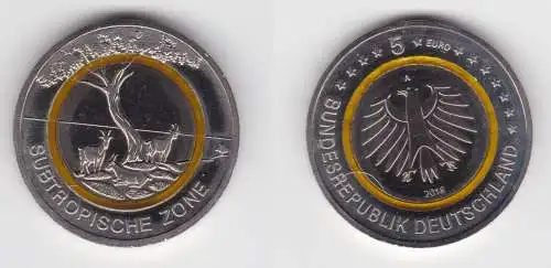 5 Euro Sammlermünze Deutschland 2018 A Subtropische Zone (150825)