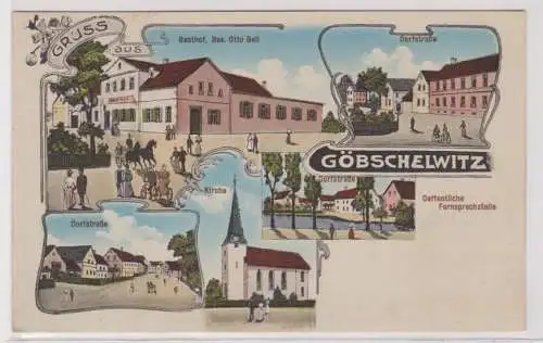 900067 Ak Lithographie Gruß aus Göbschelwitz Gasthof usw. um 1910