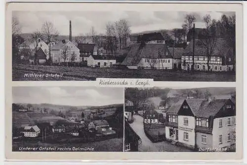 72967 Mehrbild Ak Niedersaida im Erzgebirge Ortsansichten um 1940