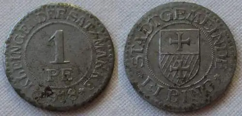 1 Pfennig Eisen Münze Notgeld Stadt Elbing Westpreußen 1918 (139871)