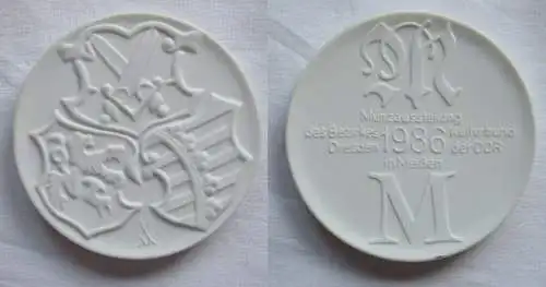 DDR Medaille Münzausstellung d. Bezirkes Dresden Kulturbund Meißen 1986 (148477)