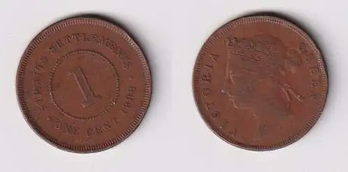 1 Cent Kupfer Münze Straits Settlements 1888 ss (144564)