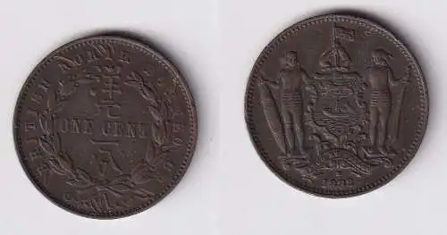 1 Cent Kupfer-Nickel Münze British North Borneo 1882 ss+ (147158)