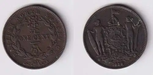 1 Cent Kupfer-Nickel Münze British North Borneo 1888 ss (146690)