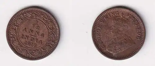 1/12 Anna Kupfer Münze Indien 1916 f.vz (152074)